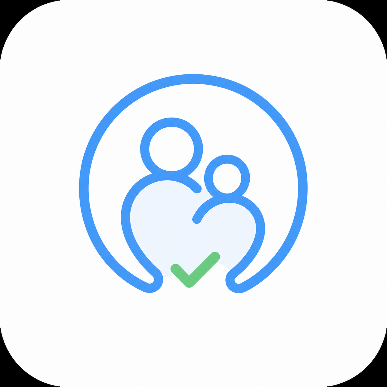Caregiver family support icon